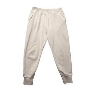 COS Mens M Beige Jogger Sweatpants‎ Elastic Waist Cuffed Hem Casual Pants